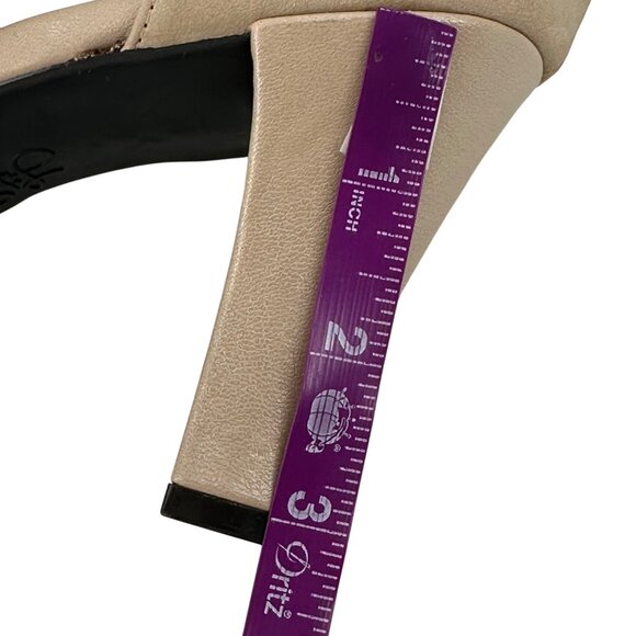 LifeStride Womens Beige Open-Toe Heels With Strappy Design 3-Inch Heel Size 7M - Picture 7 of 10